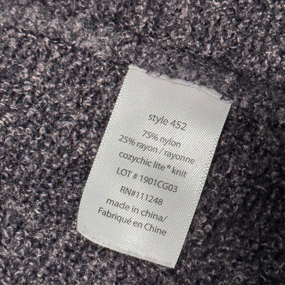 Barefoot Dreams CozyChic Lite Gray Open Cardigan Women’s M - Picture 5 of 5